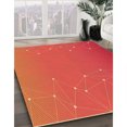 thumbnail image 3 of Ahgly Company Tapis d'Intérieur Ronds Transitionnels Lavables à la Machine, Orange Vif, 6 Pieds Rond, 3 of 7