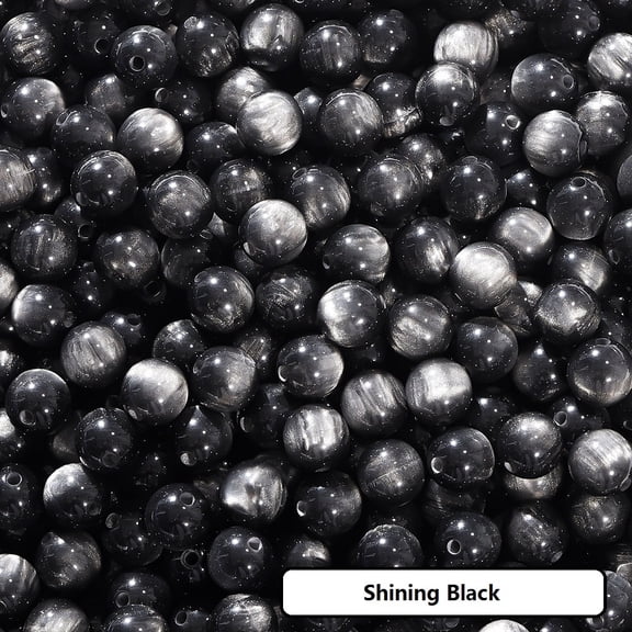 Naittoop 20 Pcs Perles en Résine 8mm Perles en Résine pour Fabrication de Porte-Clés 8mm Perles en Résine pour Fabrication de Bracelets Multicolore