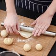 thumbnail image 3 of Rolling Pin, 3/8 Inch Stainless Steel Kitchen Pastry Bakeware Tool Non-stick  For  For Tarts For Pie Crusts, 3 of 8