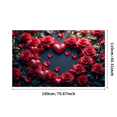 thumbnail image 3 of Heart Balloons Backdrop Background Wall Banner Valentines Day Party Decorations Romantic Celebration Event Decor Wedding Photography Prop, 3 of 4