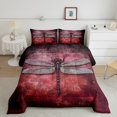 thumbnail image 2 of Erosebridal Ensembles de Couette Dégradé Ombré Format Grand, Ensemble de Literie Libellule Couette Grand, Déco de Chambre Animale, Réversible, Respirant, 3 Pcs, 2 of 7