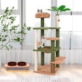thumbnail image 4 of Gymax 60'' Cat Tree for Indoor Cats Cute Cat Tower w/ Sisal Scratching Posts & Rope, 4 of 10