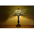thumbnail image 3 of Tiffany Style Desk Lamp Table Bedside LED Lamp Bedroom Stained-Glass 18.1'' Height Multi-color, 3 of 4