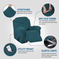 thumbnail image 3 of Stretch Recliner Slipcovers Durable Soft High Stretch Jacquard Sofa Furniture Cover Form Fit Stretch Stylish Recliner Cover/Protector (2 Pack Recliner, Deep Teal), 3 of 7