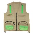 thumbnail image 2 of Cargo Vest for Kids with Reflective Straps & Bucket Hat with Chin Strap - Tan - M/L, 2 of 7