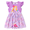 Violet, variante sur Princesse Disney Barboteuse pour Tout-Petites Filles Combinaison Graphique Raiponce avec Jupe en Tulle Robes Manches à Volants Tenues d'Été Tailles 2-6T