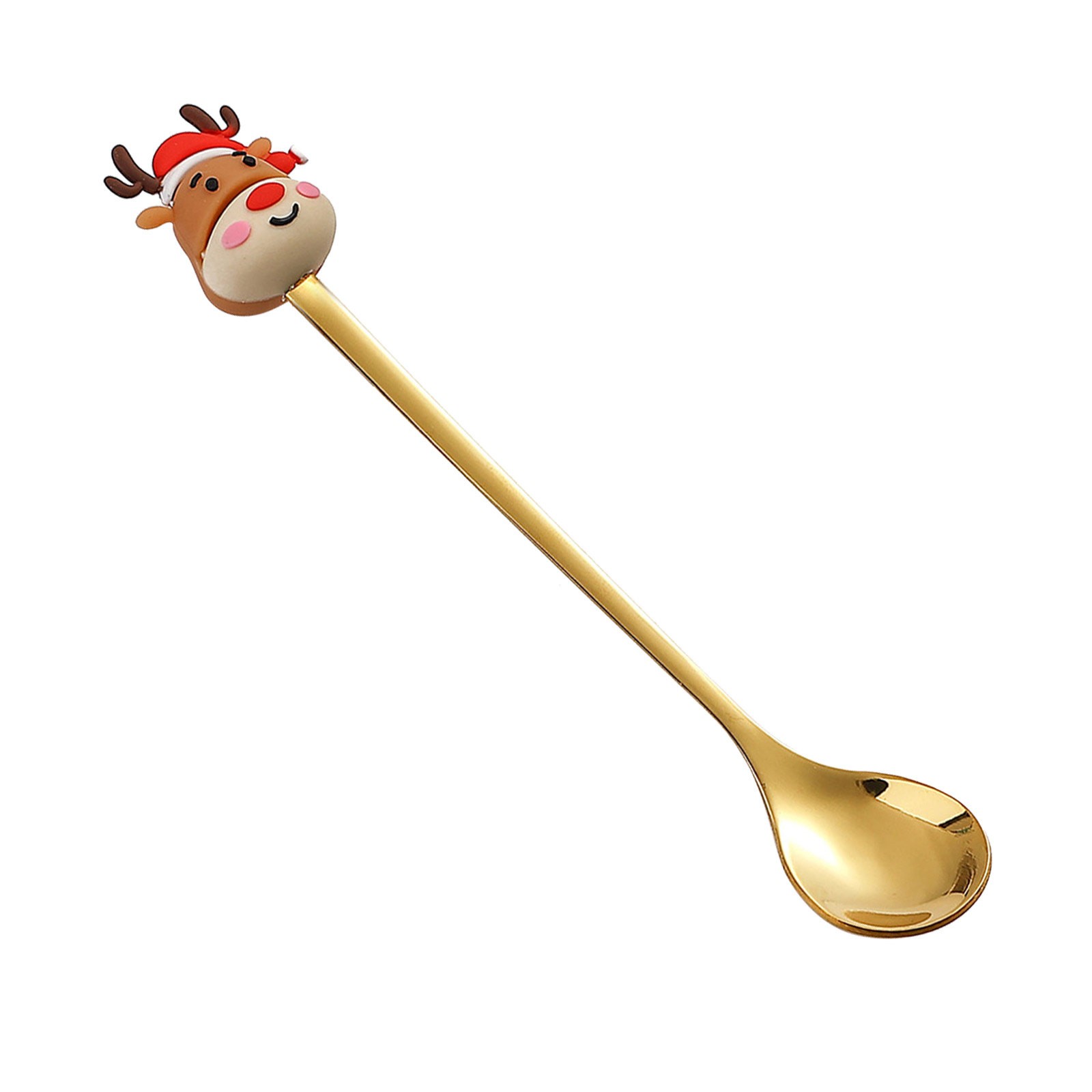 Birdeem Stainless Steel Christmas Spoon Gift Dessert Spoon Christmas Pendant Spoon Tableware
