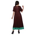 thumbnail image 3 of Moomaya Robe Kurti Maxi en Coton Évasée pour Femmes, Tunique Indienne Unie, 3 of 5