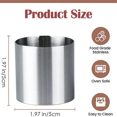thumbnail image 2 of 24 Pieces Stainless Steel Mousse Rings Round Biscuit Cutter Cake Mold Kitchen Baking Pastry Tool for Tart,Fondant,Etc, 2 of 8