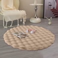 thumbnail image 1 of Round Area Rug Soft Velvet 16 Inch Small Entry Doormat for Bedroom Porch Dorm Hallway Modern Decorative Floor Mat, 1 of 6