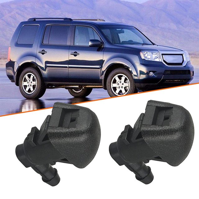 1 Pair Auto Front Windshield Automotive Car Replacing Lightweight Washer Nozzle Professional Removable Replacing Cleaning Nozzles Replacement for Pilot MK2 2009-2015