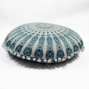 Taie d'Oreiller Motif Rond 43 cm Housse de Coussin Bohème Housse de Coussin de Sol Housses de Coussins