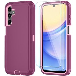 XIHAMA Samsung Galaxy A16 5G - C'est une affaire. 3-Layer Couverture téléphonique antichoc avec 2 HD Protège-écrans
