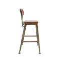 thumbnail image 2 of Heavenly Collection Brass & Wood Counter Stool, 2 of 2