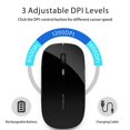 thumbnail image 2 of JUNWELL Wireless Mouse Silent Rechargeable Computer Mouse with USB Nano Receiver, 2 of 6
