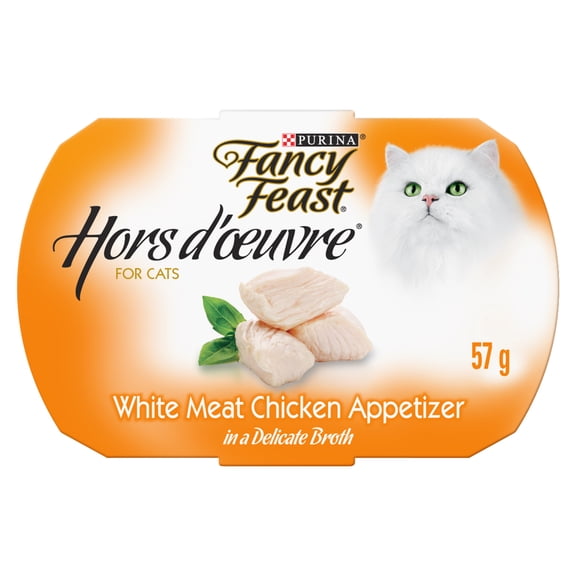Fancy Feast Hors d'œuvre Amuse-gueule au blanc de poulet, Gâteries pour Chats 57 g