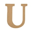 thumbnail image 1 of Plaid Unfinished Wood 5" Letter, U, 1 of 7
