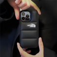 thumbnail image 3 of Black Creative Feather-Filled Phone Case for iPhone15(Plus Pro Max) iPhone16 (Plus Pro Max), 3 of 7
