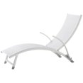 thumbnail image 1 of Alfresco Home Chaise Longue de Patio Réglable pour le Bord de la Piscine en Blanc Loft, 1 of 5