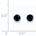 thumbnail image 2 of Boucles d'Oreilles Saphir en Or Blanc 14 Carats, 2 of 2
