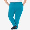 thumbnail image 3 of CHOK Plus Size 7-Day Knit Straight Leg Pant Stretch Elastic Waist Petite & Tall - 3X  Navy, 3 of 6