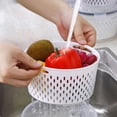 thumbnail image 4 of CEHVOM Fruit Vegetable Storage Containers For Fridge Draining Fresh Containers 3 In 1 Produce Storage Containers Large Organizer Bins With Lid & Colander Clearance, 4 of 5