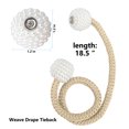 thumbnail image 3 of Amerteer 4 PCS Magnetic Curtain Tiebacks Clips Decorative Rope Holdbacks, Drapery Tie Backs Weave Holder for Window Draperies Hold Curtains Drape Ties Backs 16 inch Holdback, 3 of 7