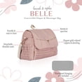 thumbnail image 2 of Hannah & Sophia Belle Convertible Diaper Backpack & Messenger Bag, Rose Pink, 2 of 11