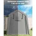 thumbnail image 3 of Bingirl Portable 10x15 FT Storage Shed with Rolled - up Zipper Door, 3 of 5