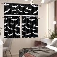 thumbnail image 2 of Halloween Bat Kitchen Curtains and Valances 3 Piece Set,Valance Curtains for Kitchen Windows Halloween Kitchen Curtains Tiers and Valances for Cafe Living Room Window Decoration, 2 of 5