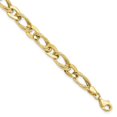 thumbnail image 1 of Diamond2Deal 10K Jaune Gold Texturé Link Bracelet 7.25inch for Women, 1 of 5