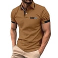 thumbnail image 5 of Men's Four Seasons Leisure Fashion Design Lapel Button Pocket Long Sleeve Tops, 5 of 5