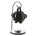 thumbnail image 1 of Hanging Witch Cauldron Oil Diffuser – Ceramic Aroma Lamp for Scented Oil and Wax Melts, 10 cm x 10 cm x 6.5 cm Pot with Iron Frame, 1 of 1
