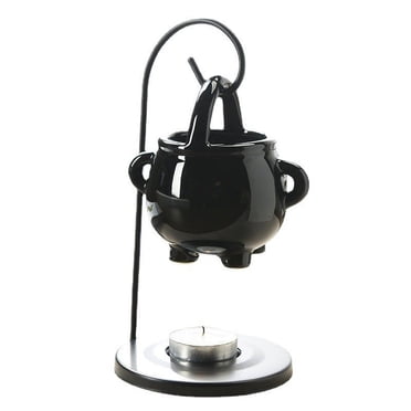 Iumwxz Lamp Witch Cauldron Lamp Tea Light Hanging Cauldron Oil Wax Melts Wax For Hanging Oil Aroma Lamp For Oil And Wax home decor Black ceramics up to 65% Off