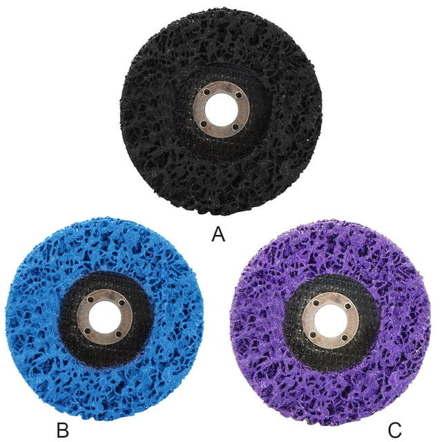Disque de Ponçage pour Peinture, Disque de Retrait de Rouille; Disque de Retrait de Rouille; Disque de Meulage, Roue de Polissage en Acier Inoxydable, Bleu, 100 mm, Trou Intérieur 16 mm