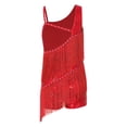 thumbnail image 3 of Mufeng Big Girls Latin Rumba Dancing Clothes Samba Tango Competition Modern Jazz Leotards Tassels Dance Dress Red 10, 3 of 6