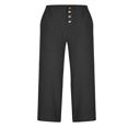 thumbnail image 2 of Women‘s Single Breasted High Waist Trousers in Solid Color with Wide-Leg Design, 2 of 4