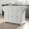 thumbnail image 2 of Pemberly Row Îlot de Cuisine en Bois/granit de Style Transitionnel en Blanc, 2 of 8