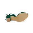thumbnail image 3 of BLISSFUL STEP Sandales pour Femmes Unies d'Été à Talons Blocs à Lacets Vert 6,5, 3 of 8