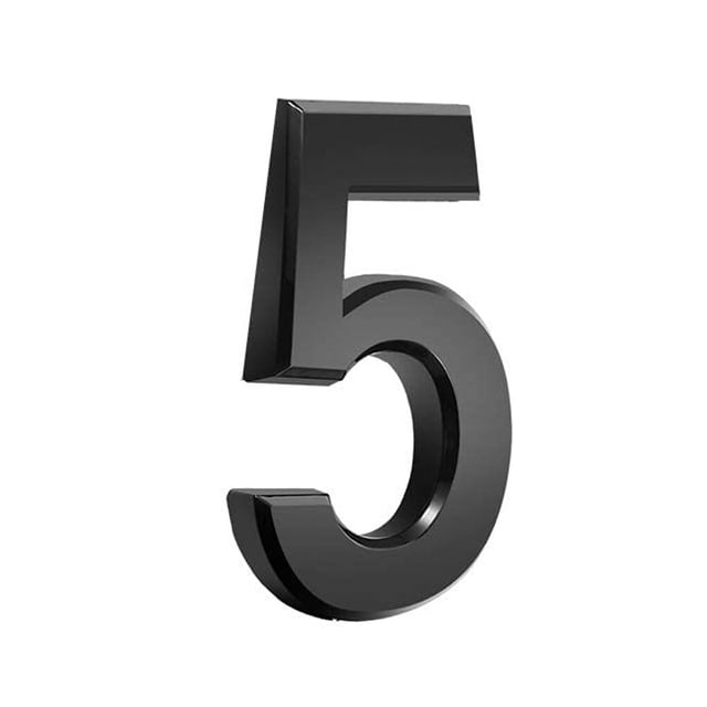 House Numbers for Outside Use Simple Black Sturdy Number Signs Parts Sign Door Marking Tools DIY Accessory for Apartment Hotel Number 5