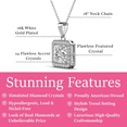 thumbnail image 3 of Cate & Chloe Ivy 18k White Gold Plated Pendant Necklace with Simulated Diamonds Gift for Women, 3 of 9