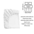 thumbnail image 3 of Qocolhg Disposable Queen Comforter Set - 4 Pieces Bed Set, Non-woven Bedding Sets for All Season, Portable Double Bedding Quilt Sheet, Including 1 Bed Cover, 2 Pillowcases, 1 Fitted Bed Sheets, White, 3 of 6