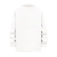 thumbnail image 4 of Lovzfmll Veste Décontractée pour Homme à Revers Cranté, Boutonnée devant, Détail de Poche, Blanc, TG, 4 of 8