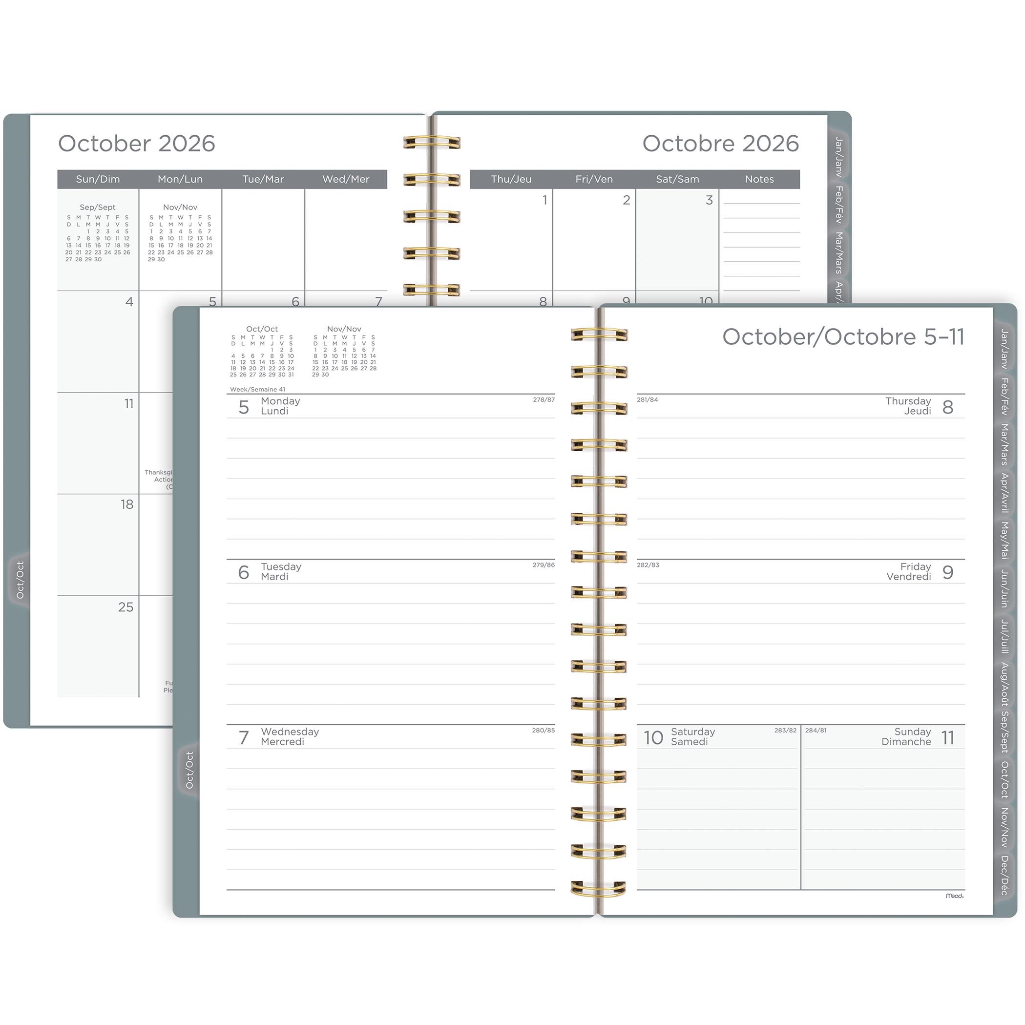 Agenda Mead® Jardin rose PT 2027