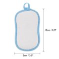 thumbnail image 2 of Uxcell Multipurpose Kitchen Dish Sponge Scrubber, Non Scratch Microfiber Dishes Sponges Pads, Blue, 5 Pcs, 2 of 7