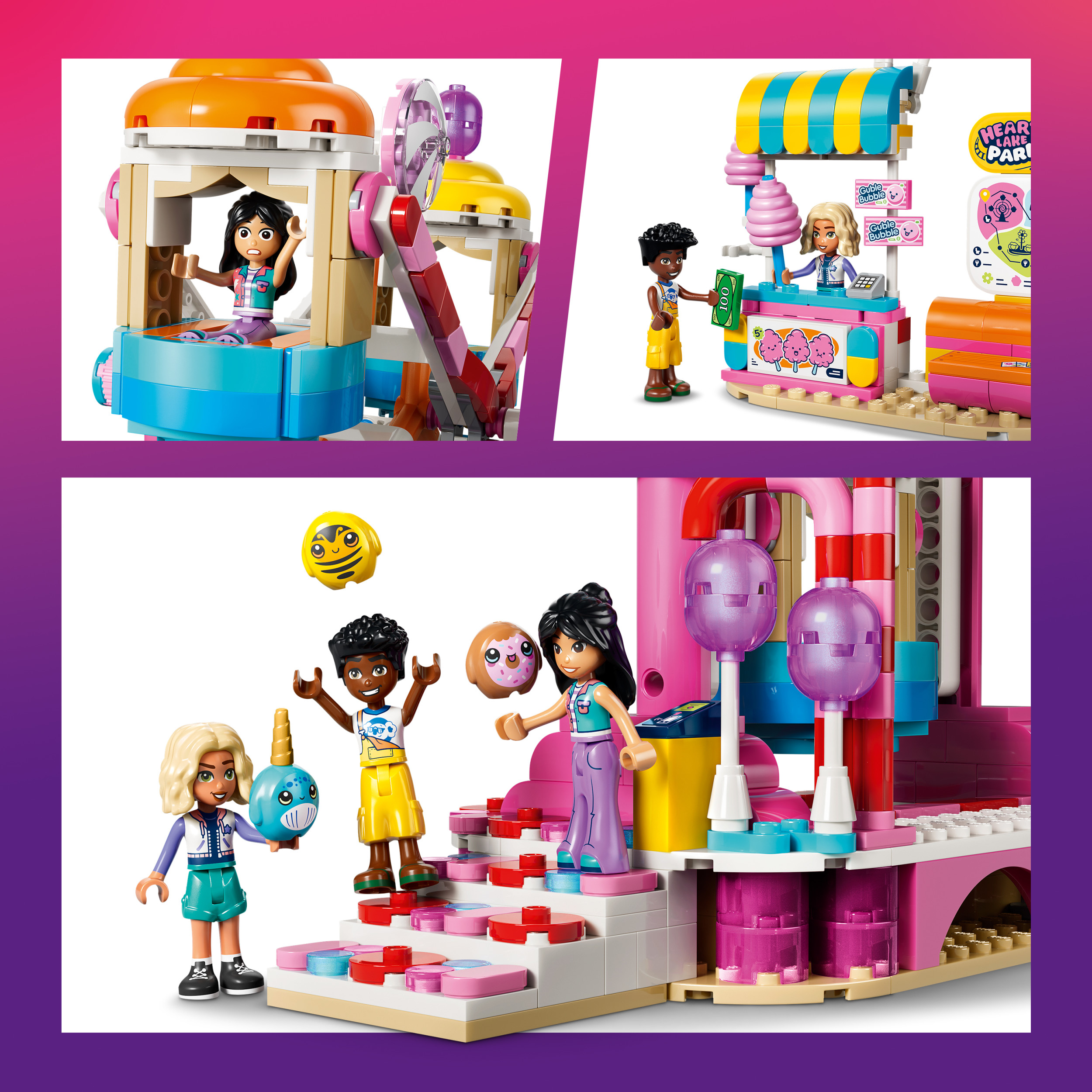 LEGO Friends Candy & Cupcake Ferris Wheel - Building Toy for Girls & Boys, Ages 7+ - Toy Figures & Playset for Kids - Includes 3 Minidolls - Gift for Birthdays - 42700
