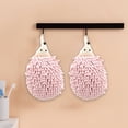 thumbnail image 4 of Dvkptbk Hand Washcloths Hedgehog Chenille Hand Towel Cute Hanging Hand Wipe Ball Hand Towel Thickened Absorbent Hangable Multifunctional Hand Towel Home Essentials, 4 of 8
