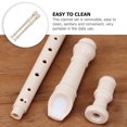 thumbnail image 3 of KONTONTY 2 Pcs Flûte à Bec Soprano en Résine avec 8 Trous pour Débutants Instrument d'Entraînement Blanc, 3 of 8