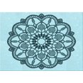 thumbnail image 1 of Ahgly Company Tapis d'Intérieur Lavables en Machine Rectangle Transitionnel Vert Profond, 7' x 10', 1 of 7