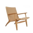 thumbnail image 1 of Lavaca Lounge Chair White-Natural with solid ash wood and rattan weave, 1 of 1